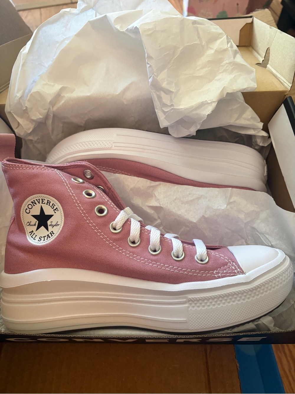 Converse Pink High Top Platform Sneakers